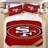 San Francisco 49ers Pattern Bedding Quilt Set Quilt Cover Pillowcase Home Decoration Birthday Gift (1 * duvet cover + 2 * pillowcase, without core)