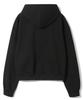 Basemoment Rivet Crop Zip-Up Hoodie (Heavyweight) Black