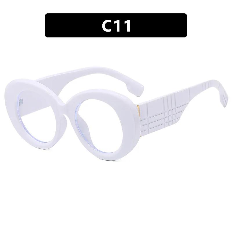 Large Frame Sunglasses Circular Trendy  Modern Retro Sunglasses Wearable Decorations for Stage Performances