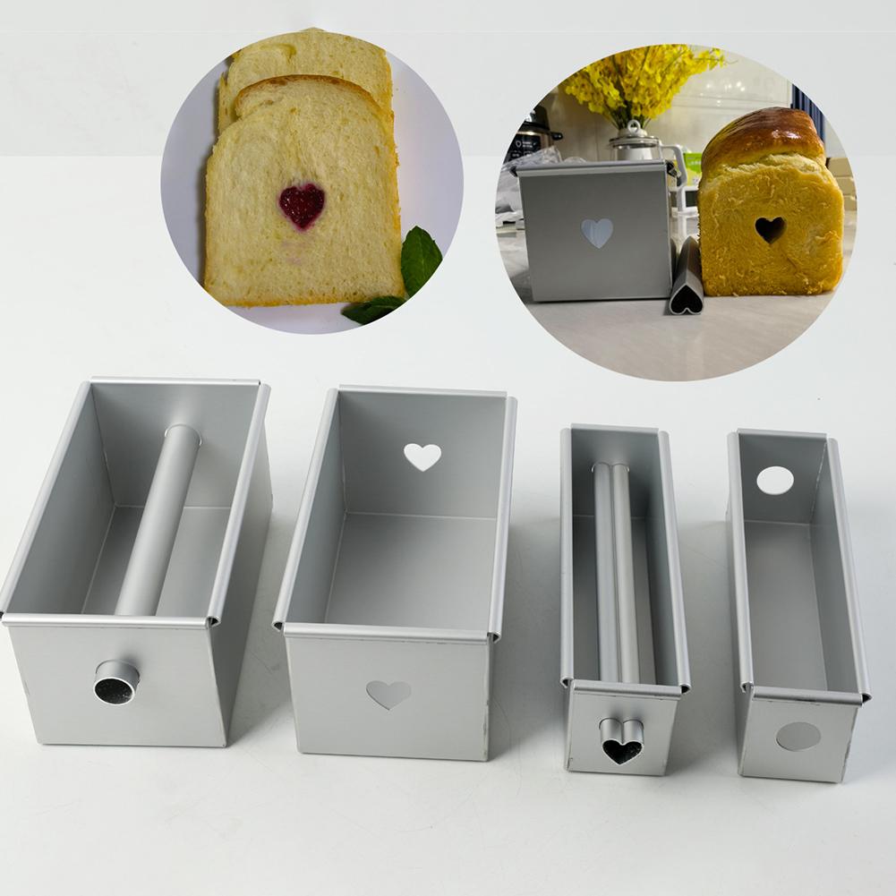 Non Stick Square Bread Loaf Pan with Flowing Heart Design for Perfect Cakes