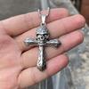 Alloy Skull Pendant Titanium Steel Necklace Halloween Trendy Men Sweater Chain Accessories