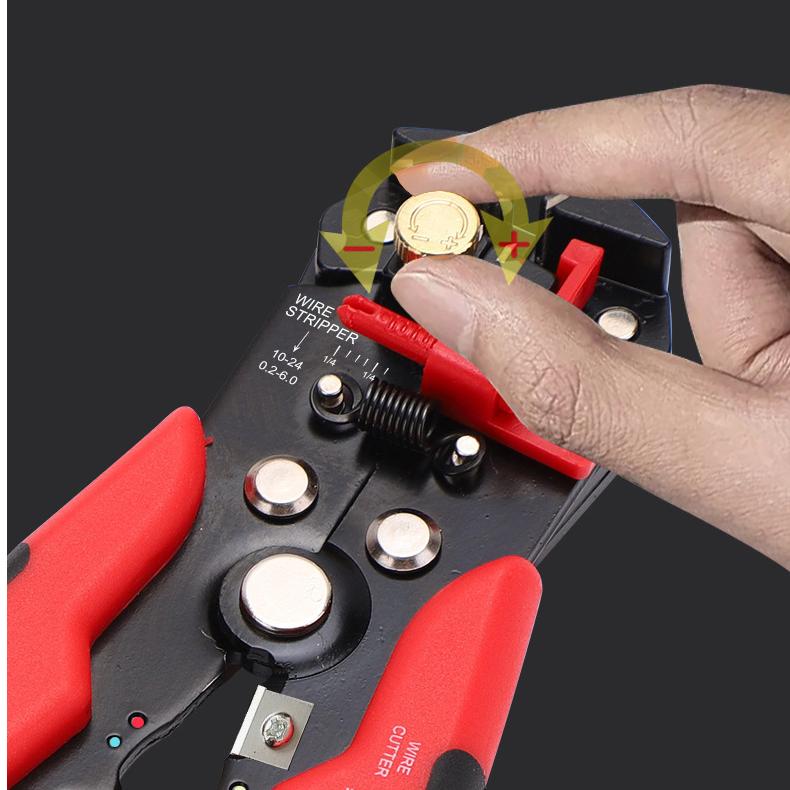 Wire Stripper Meterk Automatic Adjustable Cable Wire Stripper Cutter Crimping Tool Pliers