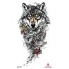 2026 Nuovo Tatuaggio Temporaneo Impermeabile Adesivo Fuoco Foresta Leone Lupo Tigre Flash Tatuaggi Uomo Corona Corpo Braccio Finto Tatuaggio