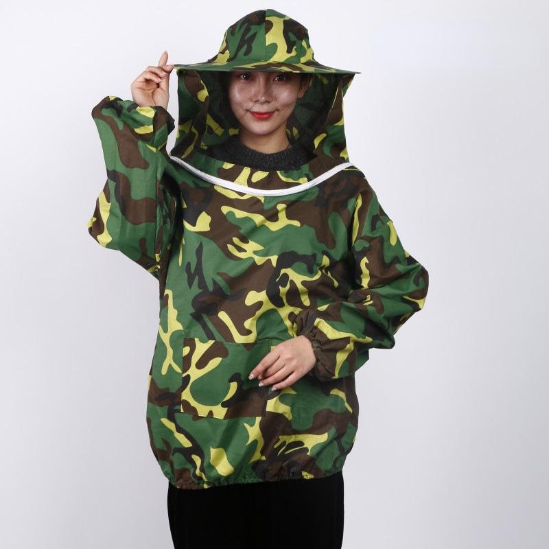 Breathable Camouflage Beekeeping Suit with Anti-Bee Hat