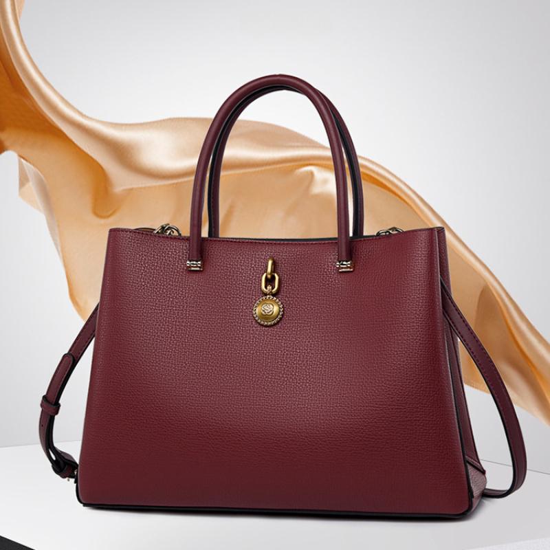 Urban Minimalist Large Capacity Tote Bag High-end Luxury PU Women's Handbags Fashion Practical Lady Office Workers Crossbody Bag Can Be One Shoulder