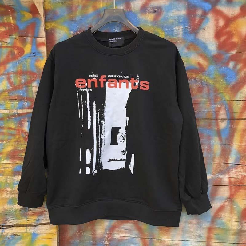 Mens Vintage Washed Distressed Cotton Hoodie Loose Fit Round Neck Streetwear Sweatshirt