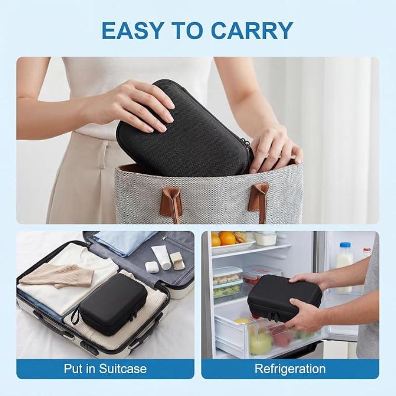 11/26 Slots Insulin Peptide Vial Storage Case Portable EVA Travel Organizer Fit 3ml & 30ml Standard Vials for Fridge Carrying