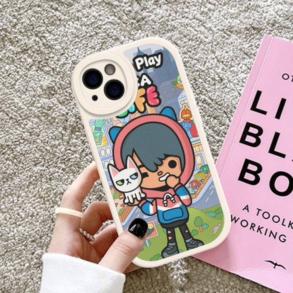 Toca Boca Toca Life World Phone Case Hard Leather For iPhone 14 13 12 Mini 11 14 Pro Max Xs X Xr 7 8 Plus Fundas