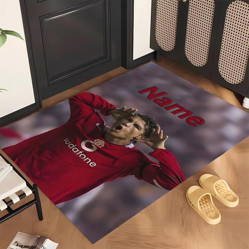 Cristiano Ronaldo (1) Personalized Name Office Carpet Stylish Decor for Living Room Bedroom Kitchen