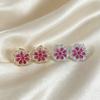 5 Colors Petals Zircon Stud Earrings Are Not Allergic, Exquisite Gifts, Affordable Luxury Goods jewelry Ladies, Everyday Wear
