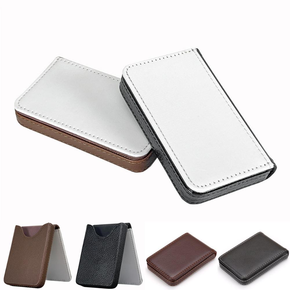 Elegant Design Thermal Dye Sublimation Card Case PU Leather Magnetic Business Card Box  Credit Card