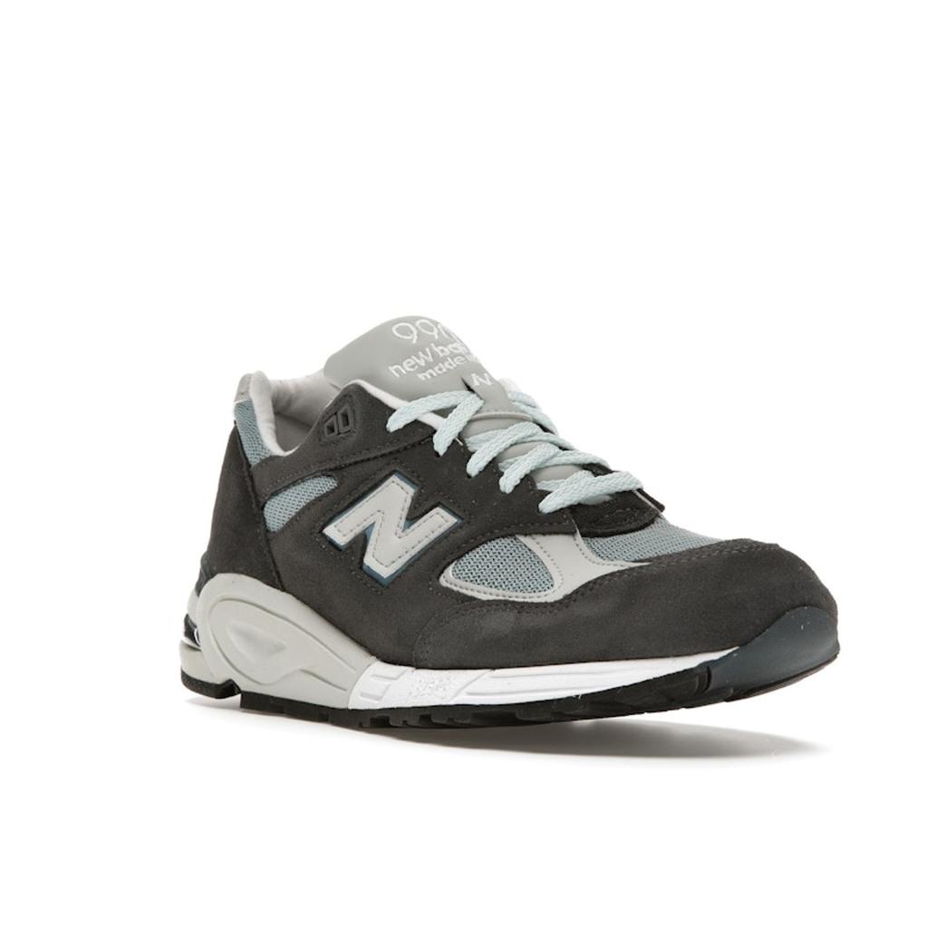 Kith X New Balance 990v2 Made In USA Steel Blue Unisex Sneakers Grey M990KT2