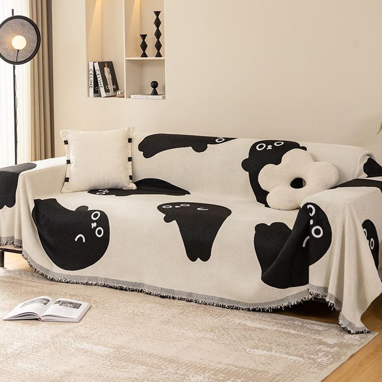 

Cartoon Cute Sofa Cover Anti-Scratch Four Seasons Universal All-Inclusive Sofa Saddle Cover Soft Fabric 180*130cm