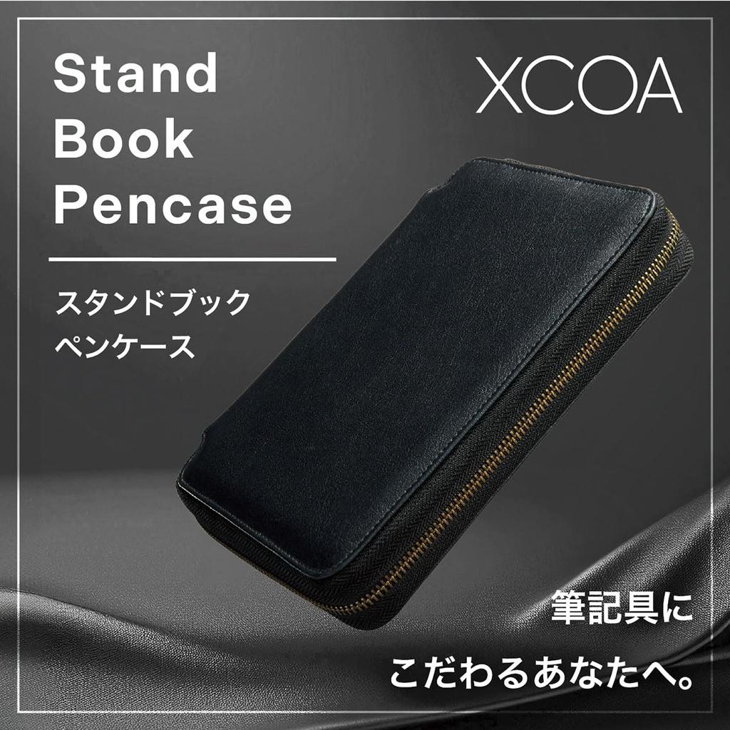 LIHIT LAB XCOA Stand Book Pencil Case, Jet Black, A3803-24