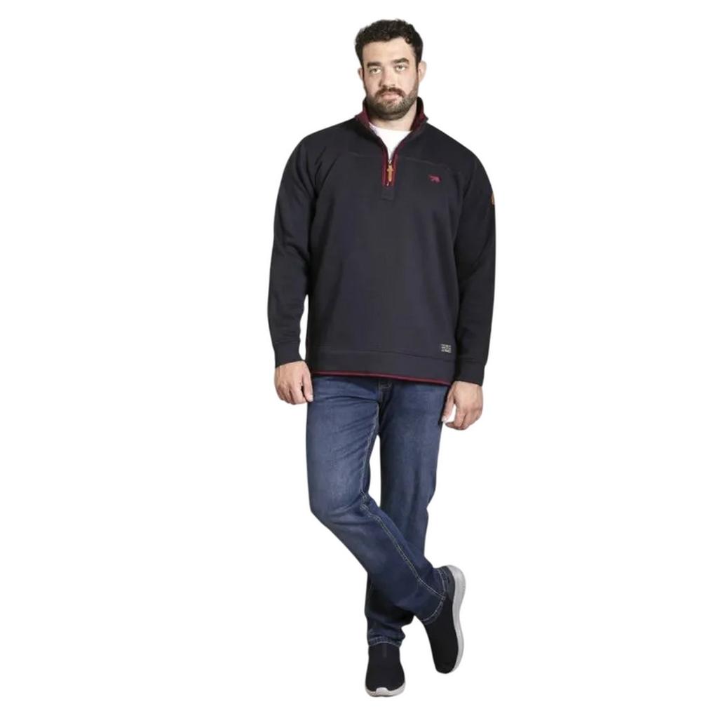 Duke Mens D555 Leicester Quarter Zip Kingsize Fleece Top