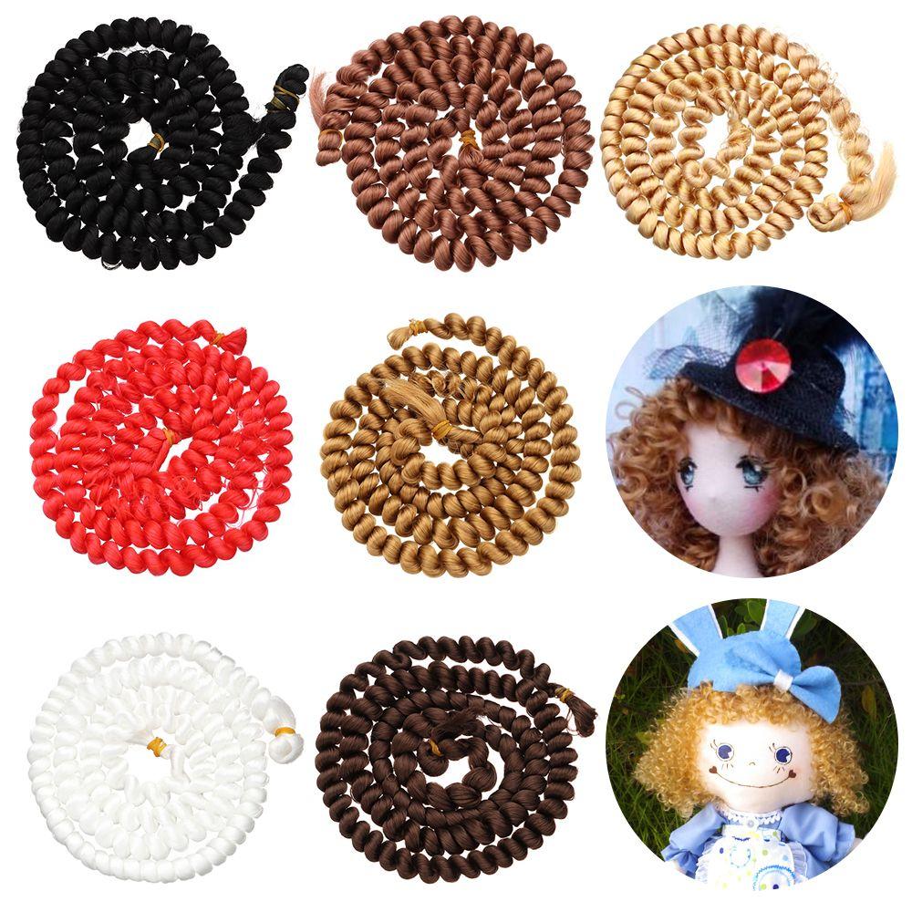 Screw Curly Hair Accessories for Dolls BJD Doll Wig High-Temperature Material Resistant Fiber Hair Wefts Hair Wig