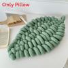 Teddy Fleece Knit Leaf Cushion For Living Room Decor With Pp Cotton Filling