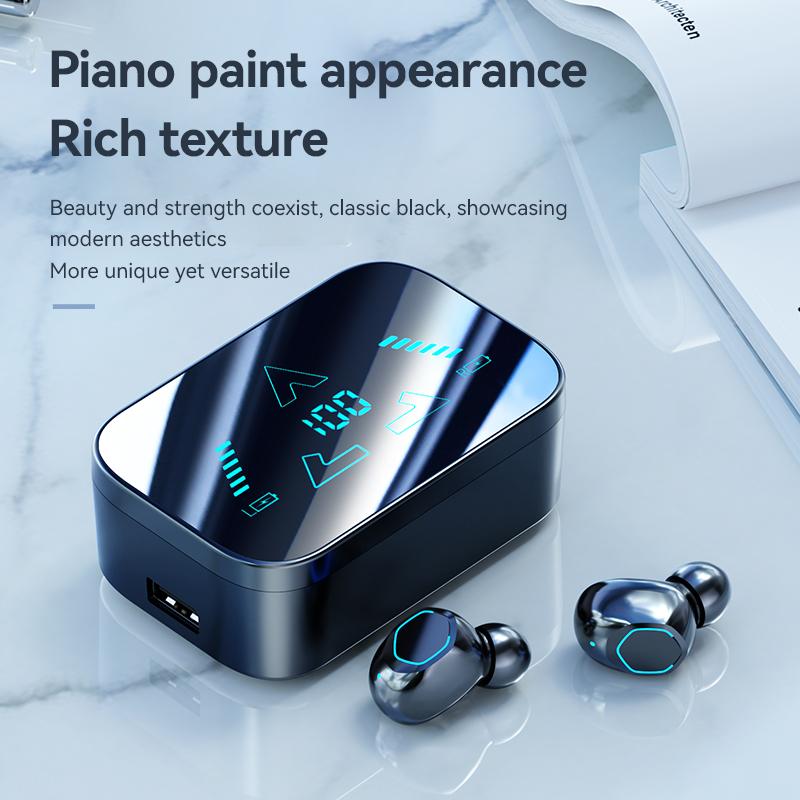 Bezdrátová Bluetooth sluchátka s potlačením hluku LED HiFi stereo zvuk Běžecká sluchátka s redukcí hluku Sportovní vodotěsná sluchátka