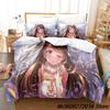 New New Kawai Love Live! Beding Set Carton Anime thre-piece set Adult People Kid Bedrom with Soft Fabric Duvetcover Sets Kawai colcha de verano c