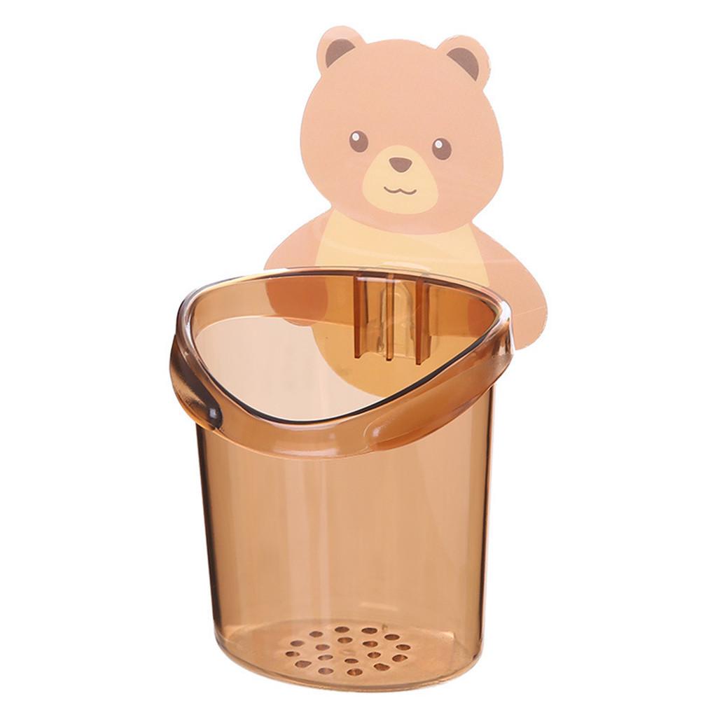 Wall-mounted Gargle Tools Organizer Mouthwash Cup Suction Toothbrush Cup