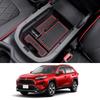 Coleya Toyota New RAV4 50 Series Console Storage Box Console Tray Center Box Tray with Rubber Specially Designed for Your Convenient Coin Car