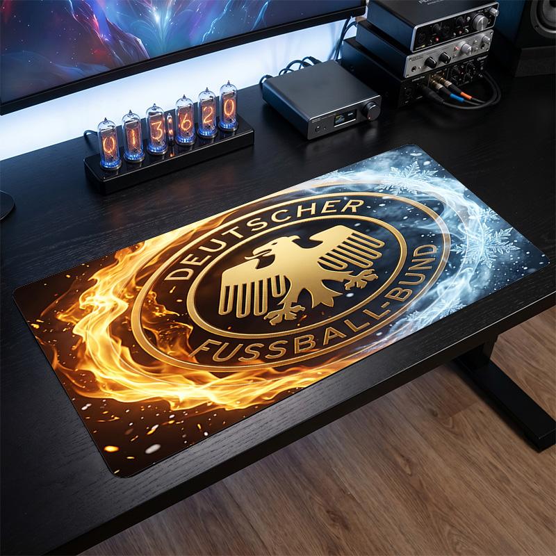 Germany Football Crest Mouse Pad, Extended Non Slip Rubber Desk Mat for Gaming Office Laptop Fan Gift