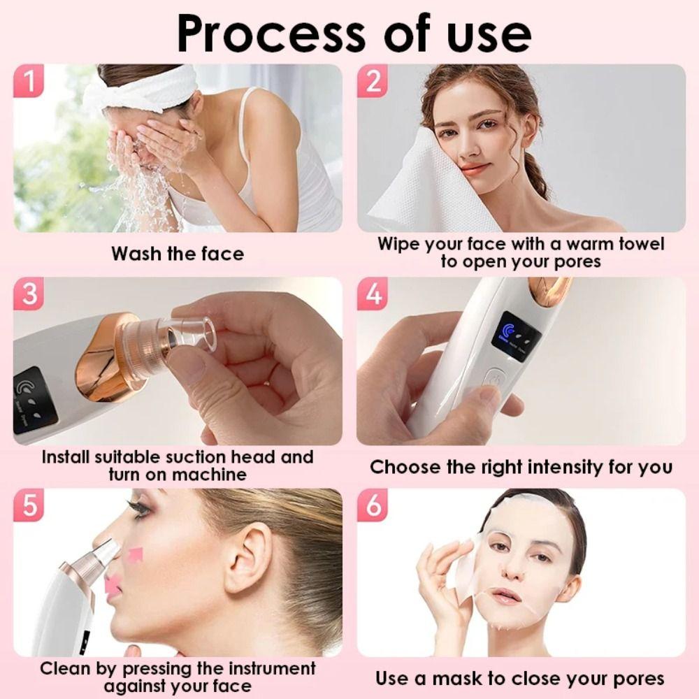 3 Suction Mode Vacuum Pore Cleaner Deep Cleansing Face Cleansing Machine  Face Skin Care