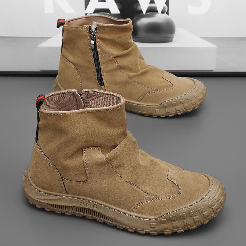 Classic Men's High Top Boots Ankle Boots, Anti Slip Soles Outdoor Work Shoes for Spring and Summer, Chelsea Boots Designer Shoes