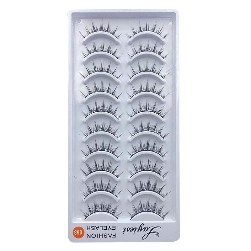 Ten Pairs of COS Little Devil Black Stem False Eyelashes: Sweet, Wild, and Curled for a Natural Look.