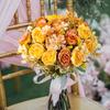 Silk Artificial Flowers Roses Peony Wedding Bridal Bouquets Home Room Outdoor Yard Garden Arch Diy Gifts Festival Table Decora