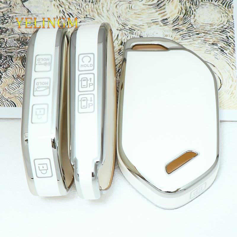 For Kia Picanto Ev9 Sorento Mq4 Carnival K8 Morning K5 Carens Rio Seltos 5/6/7/8/9 Botton Tpu Car Key Case Cover Key Fob