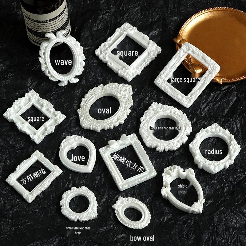 European Retro Baroque Resin Photo Frame Props for Photography Background and Decoration