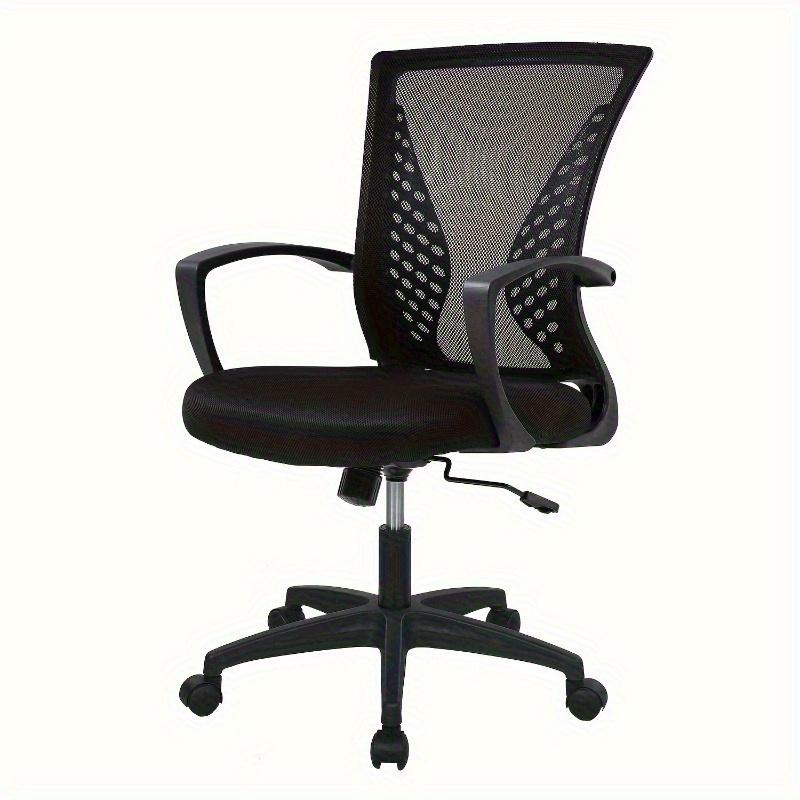 Modern Ergonomic Mesh Office Chair with Adjustable Height, 5-Wheel Swivel Base, Comfortable Desk Chair for Home, Study