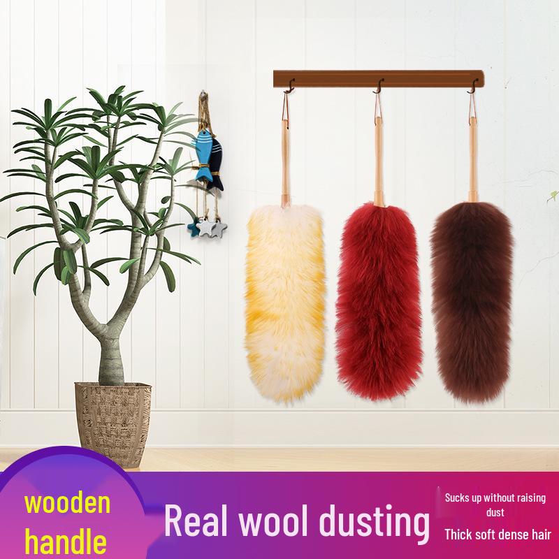 

Телескопическая щетка-пипидастр из чистой шерсти для автомобиля и дома Small yellow tip