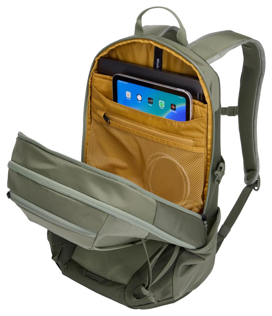 Thule EnRoute Backpack, 23L, Fits Up To 15.6-inch Laptops, Water-Resistant TPU Pocket, Soft Green/Quiet Green