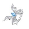 Natural Garnet 4x6mm Pear Ring 925 Sterling Silver Butterfly Style Fashion Crystal Stone Topaz Jewelry Women's Jewelry
