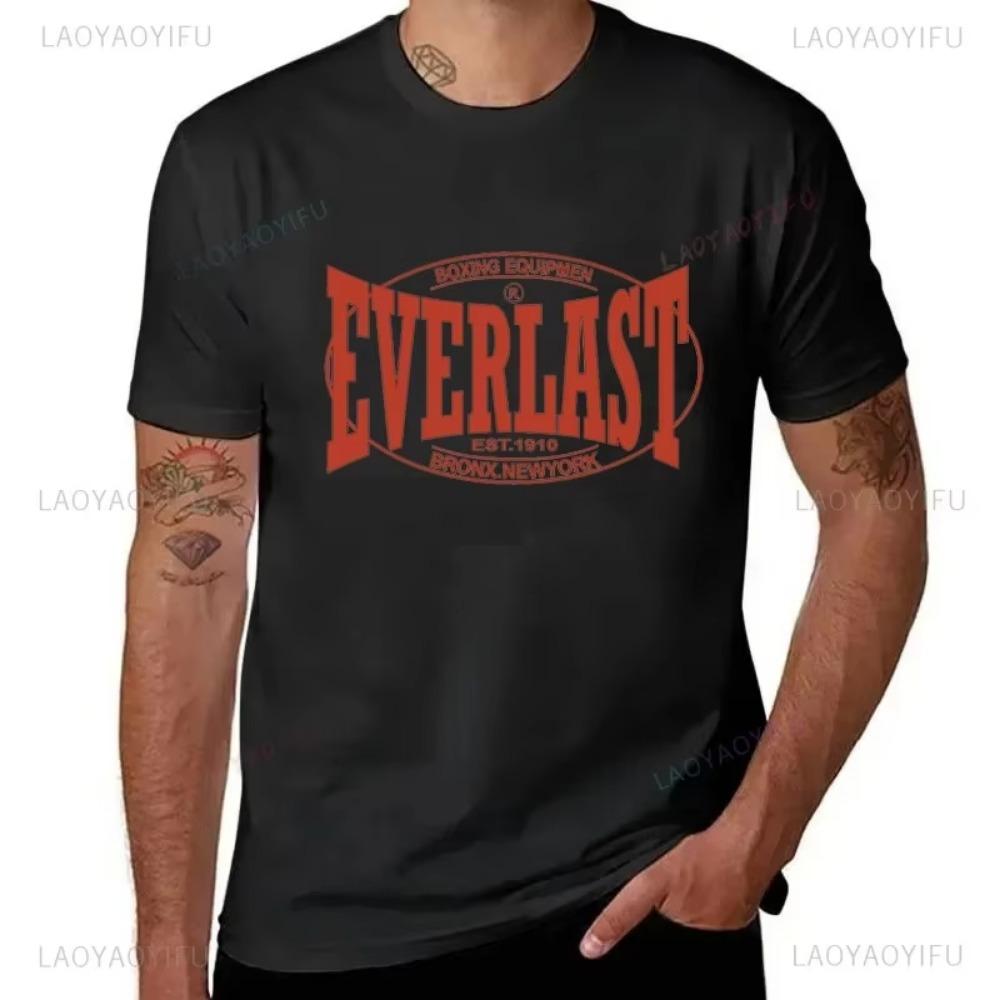 Harajuku New Style Classic Everlast Logo Font Graphic Slim T Shirts Cool Summer Short Sleeve O-neck Streetwear Male Tee Tshirt
