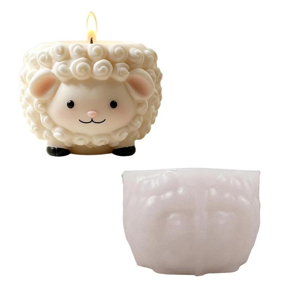 Soft Silicone Animal Statue Mold Handmade Reusable Candle Mold Sheep Silicone Mold  Home Decoration