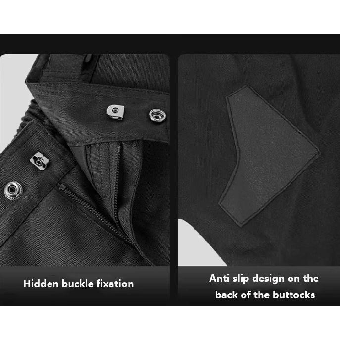 FEHER Winter Motorcycle Pants Waterproof Quick-release Thermal Motorbike Trousers Unisex Built-in Removable CE Protective Gear