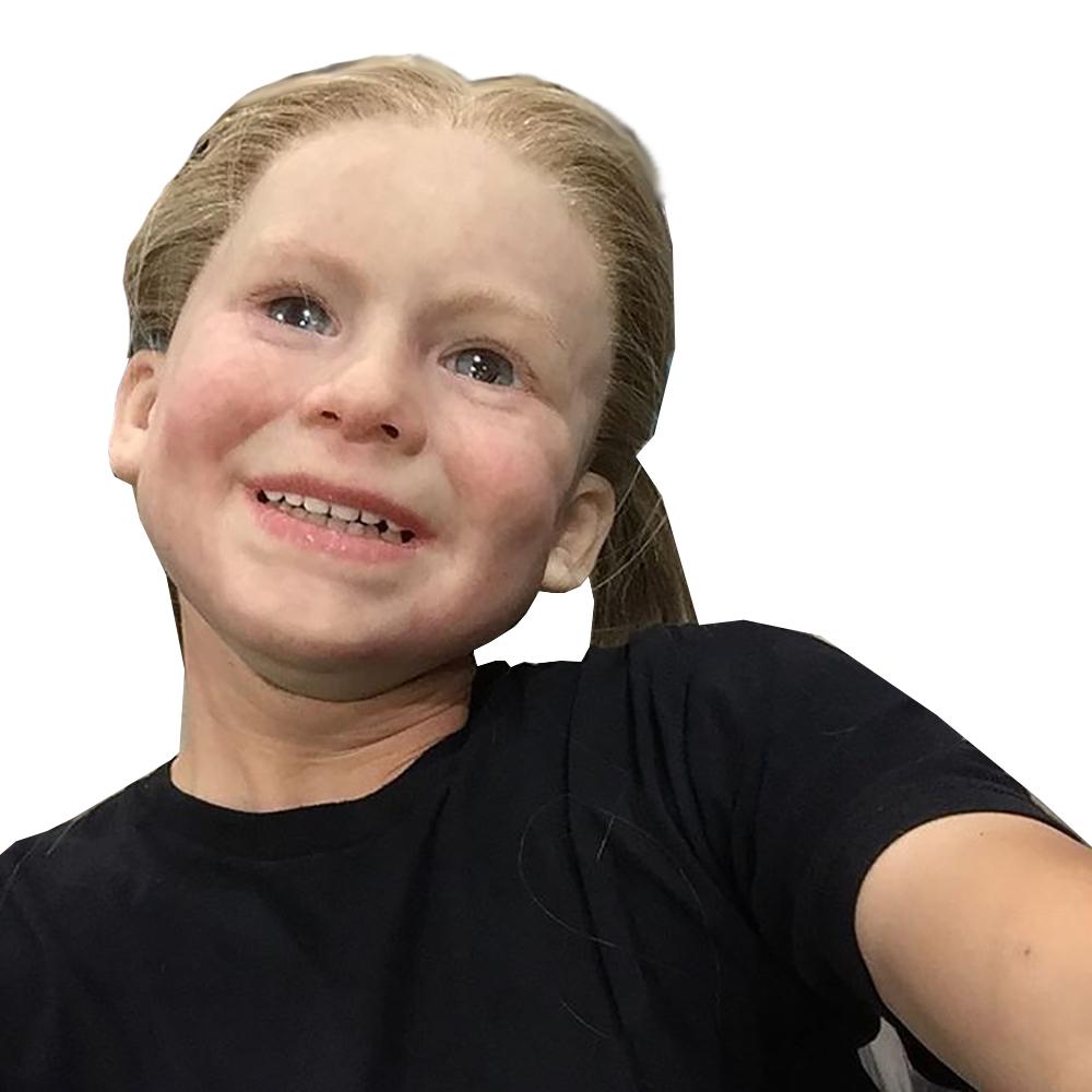 Halloween Human Latex Mask Little Girl Headgear Cosplay Props