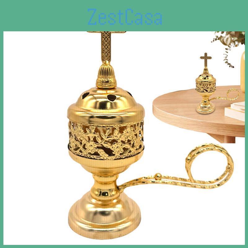 Metal Incense Vintage Catholic Burner Crafts Aromatherapy Diffuser For Family Yoga Home Decoration