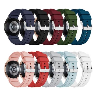 Pulseira de relógio de silicone macio 20 mm substituição pulseira de relógio inteligente para Samsung Galaxy Watch4 40/44 mm