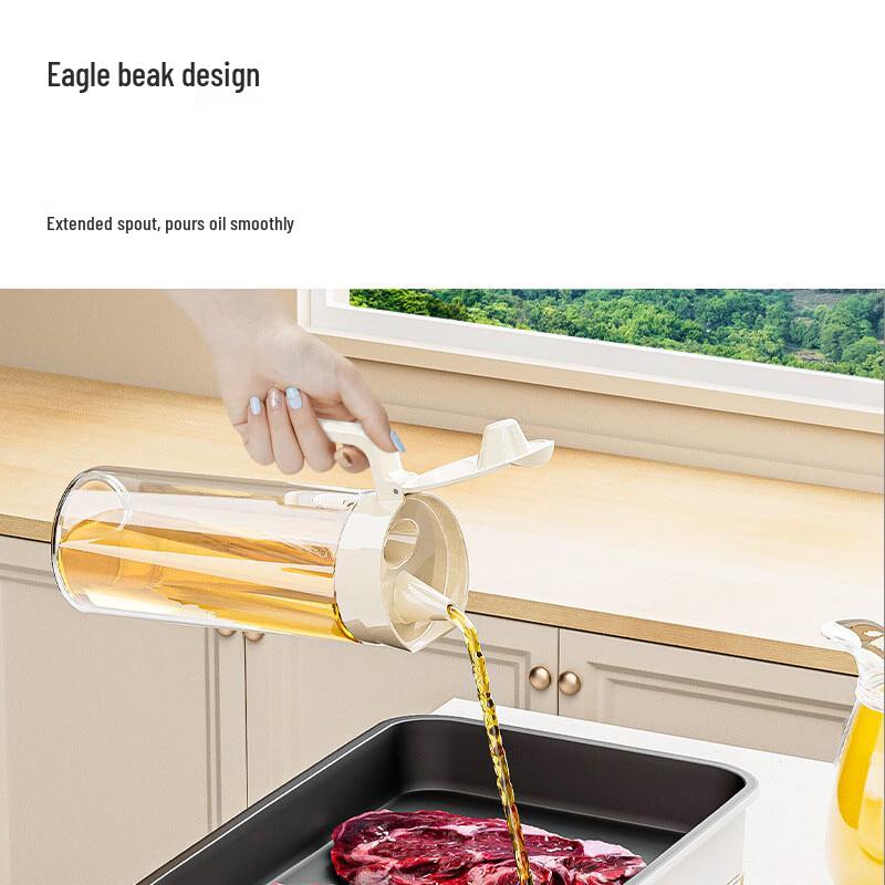 ZISIZ Glass Oil and Vinegar Dispenser Set