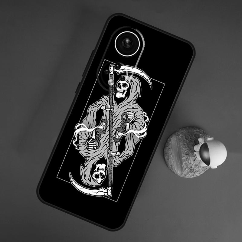 Grim Reaper Skull Skeleton For Huawei Honor Magic 5 Lite 70 50 X8 X9 a P20 P30 P40 P50 P60 Pro P Smart Nova 9 5T Case