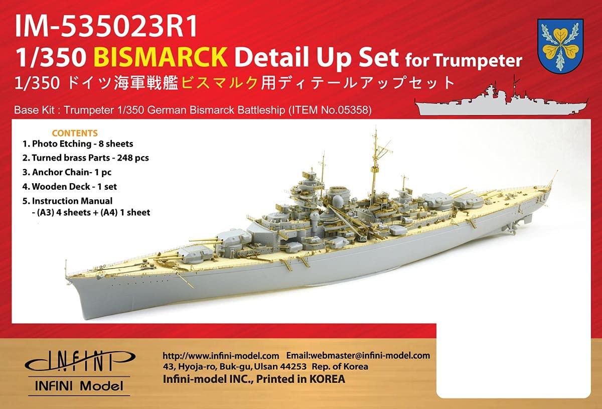 Infini Model 1/350 IM Series German Navy Battleship Bismarck Detail-Up Parts Set for TR Model Kits IM53523