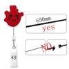 Cartoon Felt Cloth Embroidery Retractable Easy Pull Badge Reel Clip Id Card Holder Nursing Accessories School Supplies