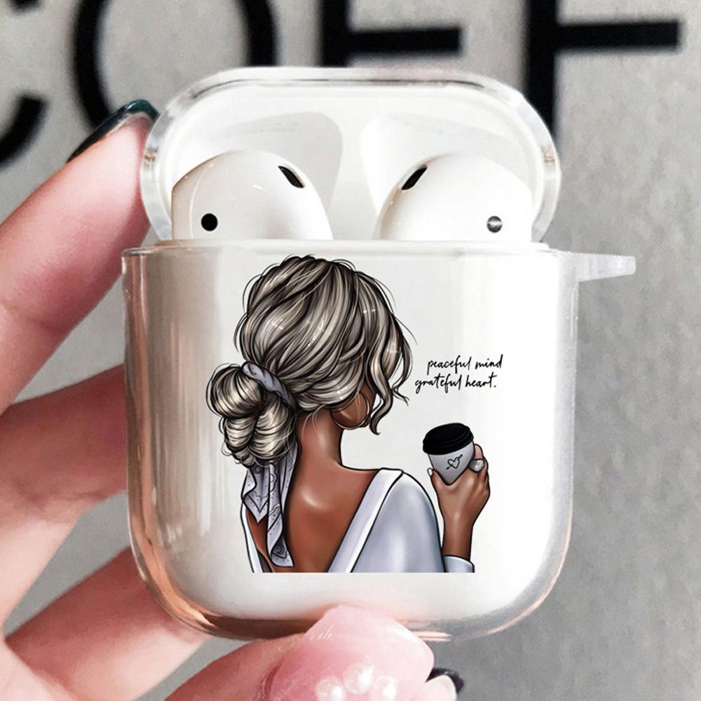 

Чехол для Apple Airpods 1 2, чехол для наушников, мягкий защитный чехол Fundas Airpods Pro Air Pods 3, чехлы для наушников Earpods, пьющая кофе, для девочек