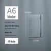 Frosted Semi-Transparent Binder with Straps, 6-Hole, A4/B5/A5/A6/A7 Loose-Leaf Journal