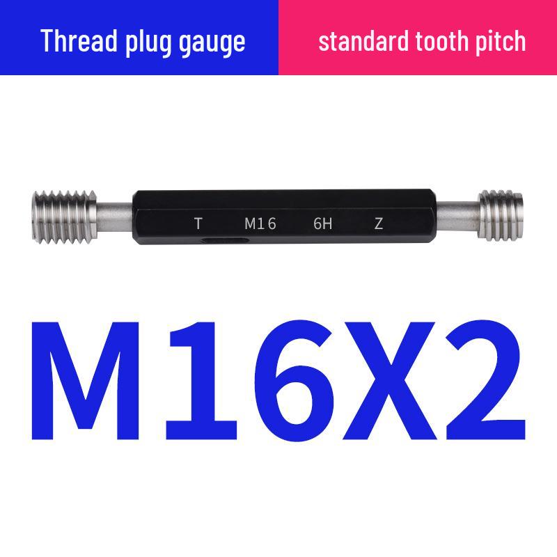 Metric 6H Thread Plug Gauge Go-No-Go Inspection Tool with Pointed Flat Head, M1-20