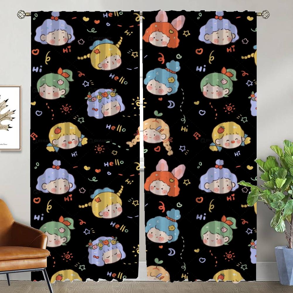 Niedliche Baby Moskitonetze für Wohnzimmer Verdunkelungsvorhang Halloween Dekoration Jalousien Raumteiler Tüll für Schlafzimmer Kamera